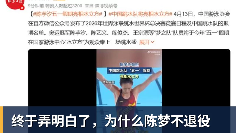 终于弄明白了，为什么陈梦不退役